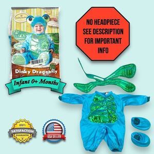 INFANT InCharacter Dinky Dragonfly Costume Insect BABY 0-6 MONTHS  !*NO HOOD*!